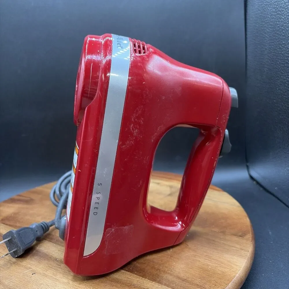 KitchenAid 5-Speed Hand Mixer - Red (No Beaters) WORKS Model #KHM512ER